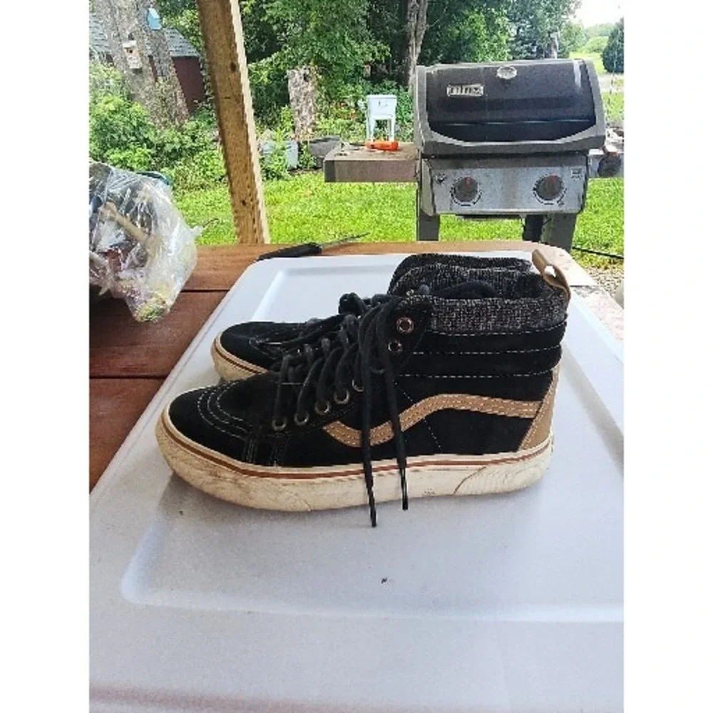 Vans Sk8-Hi Scotchgard 3M Mens Size 6.5 Womens Size 8 TC6D Black Brown